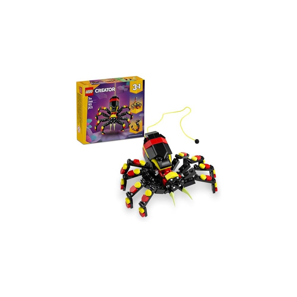 

LEGO Creator Animal Spider Building Toy for Kids Ages 7-9, Fun Educational Block Set 31159