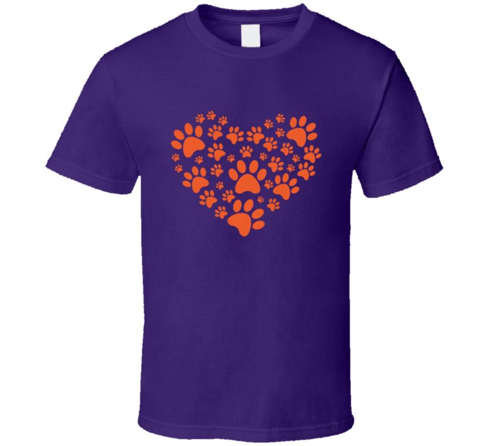 Love Paw Prints Dog K9 Rescue Gift Heart T Shirt 4XL