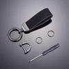 Personalize Name Number Suede Leather Car Keychain Business Gift Laser Custom Logo Leather Bag Keyring Men Women Key Chain Ring