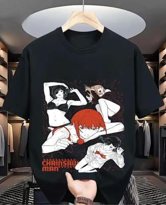 Makima Power Kobeni Reze T-Shirt Chainsaw Denji Horror Anime Gift Shirt All Size