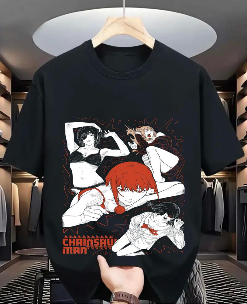 

Макима Пауэр Кобэни Резе Футболка Человек-бензопила Дэнджи Ужасы Аниме Подарочная Футболка Все Размеры S