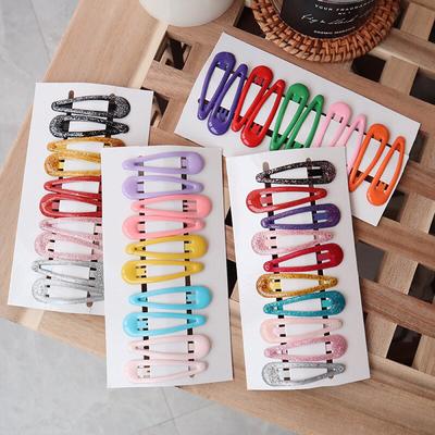 Candy Color Hairpin Cute Girl Trend  Children Hairpin Alloy Material Water Drop Shape Hairpin
