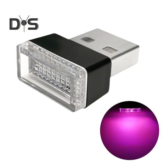 Oświetlenie nastrojowe w samochodzie Oświetlenie otoczenia LED USB Wtyczka USB Dekoracja lampka nocna Uniwersalne akcesoria do wnętrza samochodu