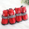 4pcs/set Reflective Puppy Booties Waterproof Pet Rain Shoes Pet Dog Shoes  Small Medium Dog