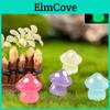 Cute Colorful Glowing Mushroom Resin Decor Luminous Miniature Desk Ornament