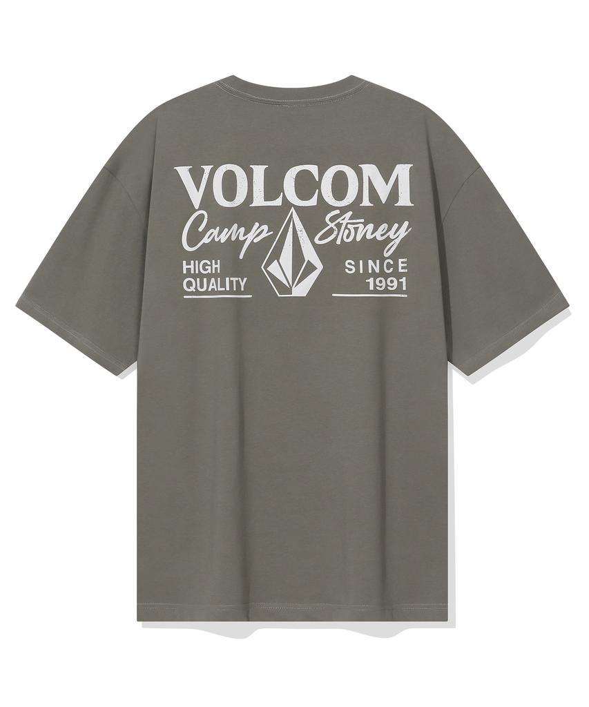 VOLCOM Camp Stoney Oversized Short Sleeve Tee (Light Khaki)