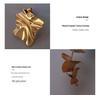 Dongdaemun Pleated Textured Earrings In 18K Gold-Plated Titanium Steel