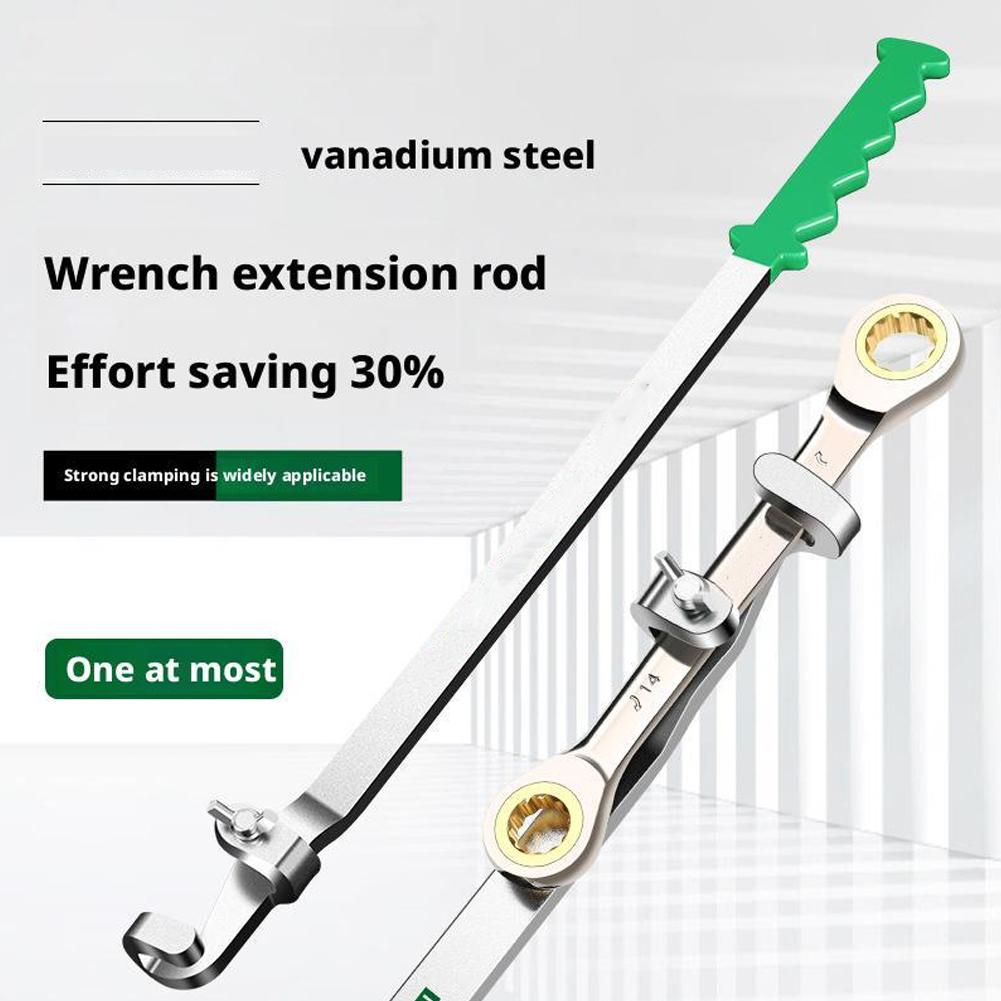Wrench Extender - Long Open End Cheater Bar Extension Tool. Labor-Saving Ratchet Torque Amplifier. Ideal for Hard To Reach Bolts