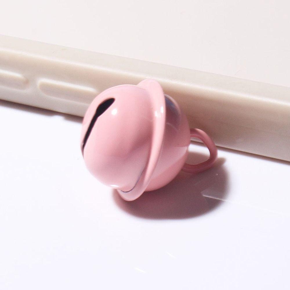 5pcs Candy Color Jingle Bells Metal Beads 18mm Metal Bell Ring Pendant  Keyring