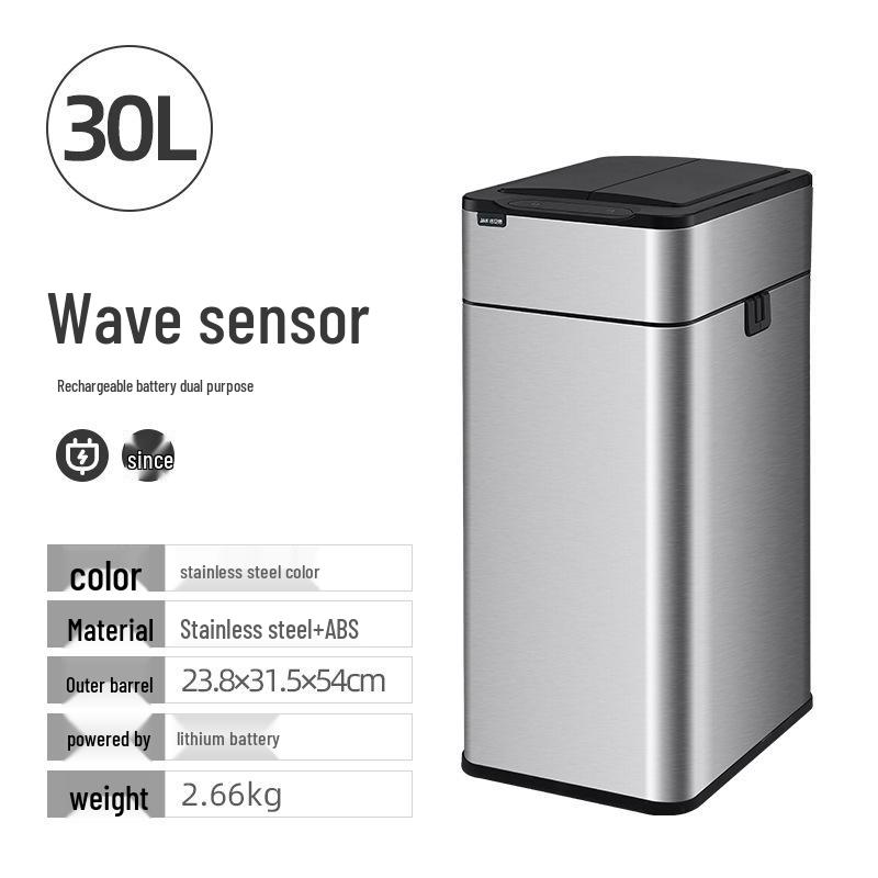 Automatic Large Smart Sensor Trash Can with Lid for Kitchen, Bathroom, Office, and Living Room