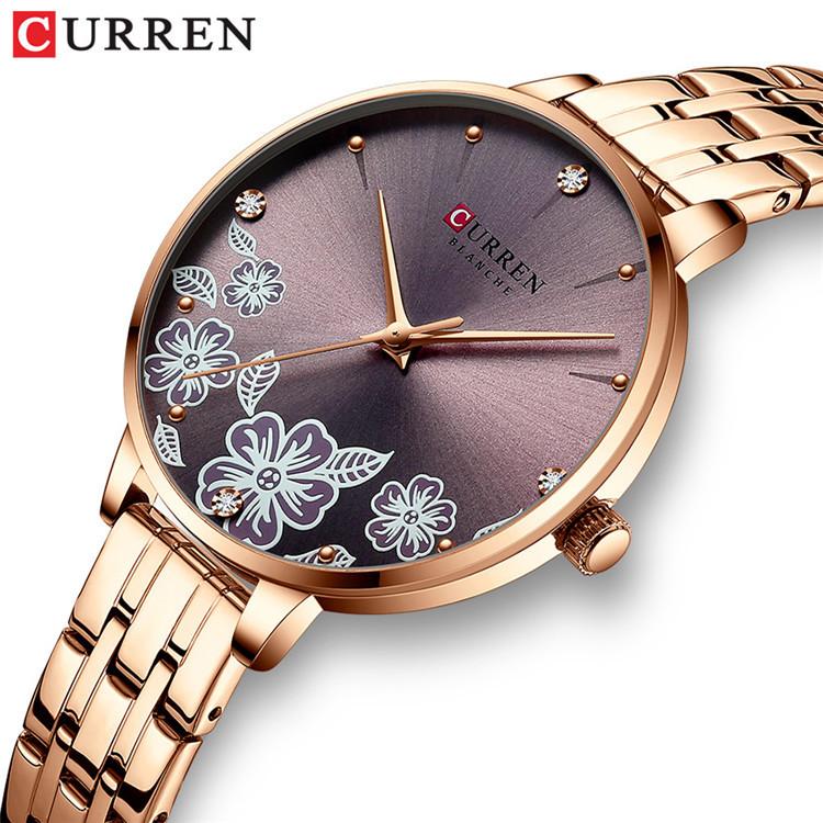 CURREN Steel Band New Small Dial Compact Women's Personality Watch Calendar Sports Watch