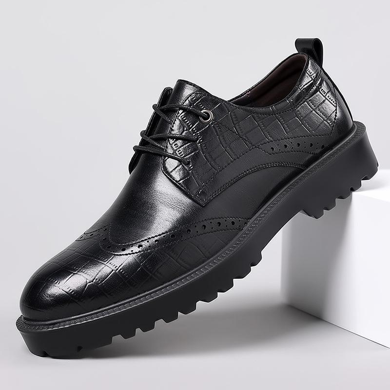 FashionSpring Autumn British Style Business Dress Men's Shoes Fashion Casual New Designer Leather Casual Platform Wedding Shoes for Men