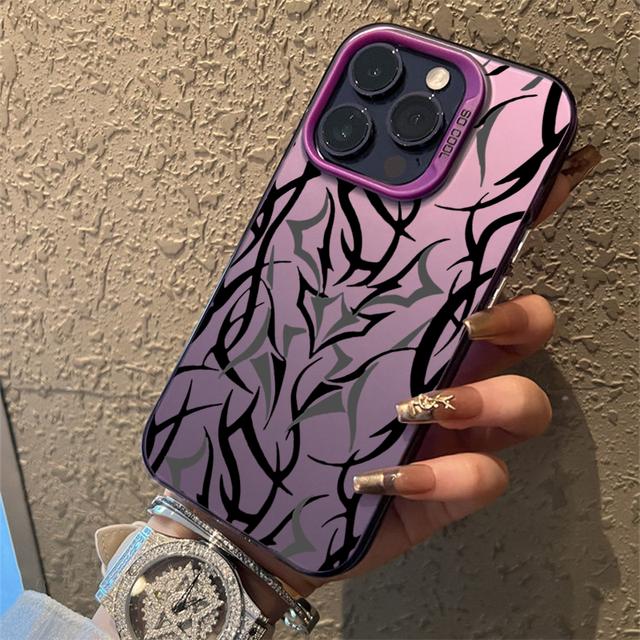 Personalisierte Kunststreifen Stoßfeste Handy 16 Pro Max 15 14 13 12 11 Hülle Funda Bumper Für iPhone 16E Hülle