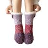 Women winter Christmas fleece floor socks,adult anti-slip snow sock covers,soft plush indoor home carpet socks,warm cozy house slipper socks