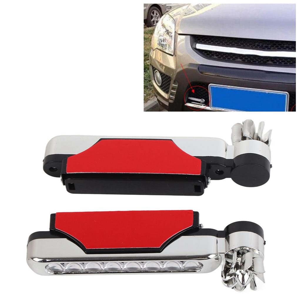 2pcs 8LEDs Car Universal Wind Energy Powered Daytime Running Light Auxiliary Lamp Accessory