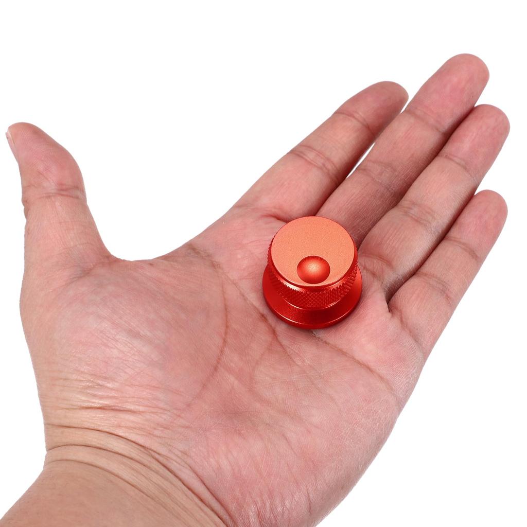 uxcell Universal Volume Tone Control Knob with Oval Groove Indicator for Red 1/4" (6mm) Guitar, 4/5" (30x20mm)