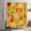 FALL LEAVES SHOWER CURTAIN 3D Printed Fabric Shower Curtain for Bathroom Decor in Green Yellow Orange Brown Red Leaf Pattern Siz