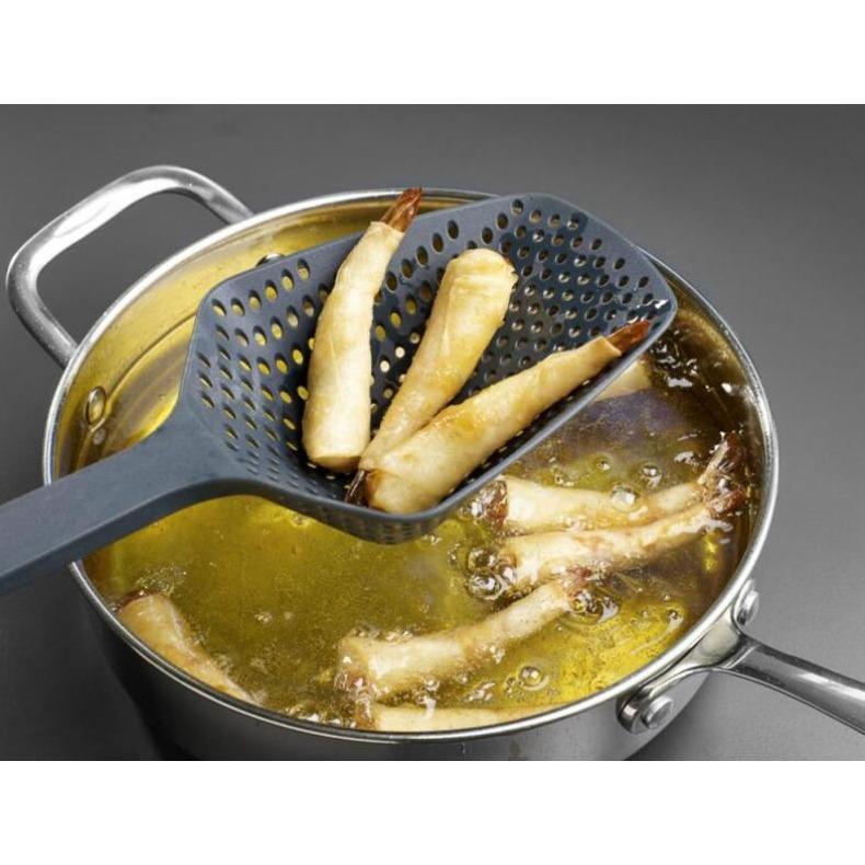 VISHUA Non-stick Filter Large Colander Nylon Plastic Environmentally Friendly Large Leak Spatula Pan Scoop Scoop Water Separator
