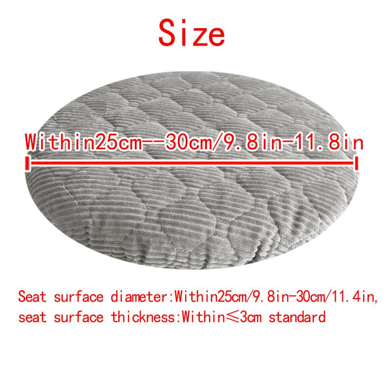 2pcs Thick Soft Round Stool Covers,Elastic Seat Cushions for Wood Iron Stool 25-30cm,Washable All-Season Chair Cover Dining Room