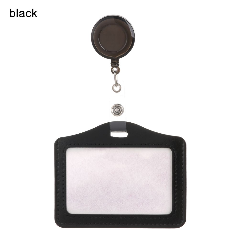 

Wholesale Office Supplies Identity Tag Protective Shell with Retractable Reel ID Card Holder Badge Case чёрный
