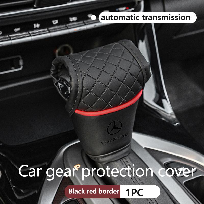 AABIA1 Car Styling Shift Handle Cover Leather Non-slip Automatic Gear Sheath Accessories For Benz CITAN VITO SPRINTER CLS SLK Sport ML