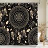 Colorful Feather Bathroom Shower Curtain Bohemia Waterproof Polyester Bath Curtains High Quality 3D Printed Bathroom Screen