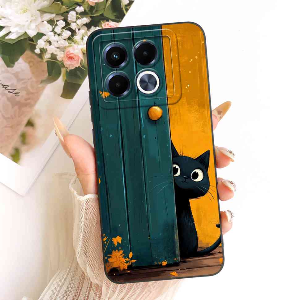 For Infinix Note 40 5G Case X6852 Soft Slim Rabbit Sunflower Back Cover Fundas For Infinix Note40 Note 40 5G Shell Bumper