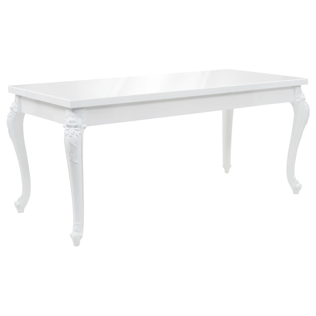 Eettafel 179x89x81 cm Hoogglans Wit