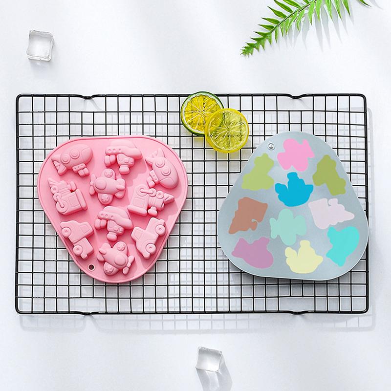 Silicone Mold Vehicles Transportation Mold Sailboat Airplane Truck Car Fondant Mold For Chocolate Jelly Candy Party Decoration
