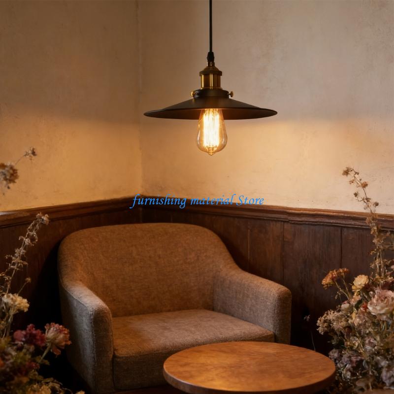 Y5GD Plug in Pendant Light Industrial Hanging Lamp Iron Dome Lights for Living Room, Kitchen, Dining Room Lighting
