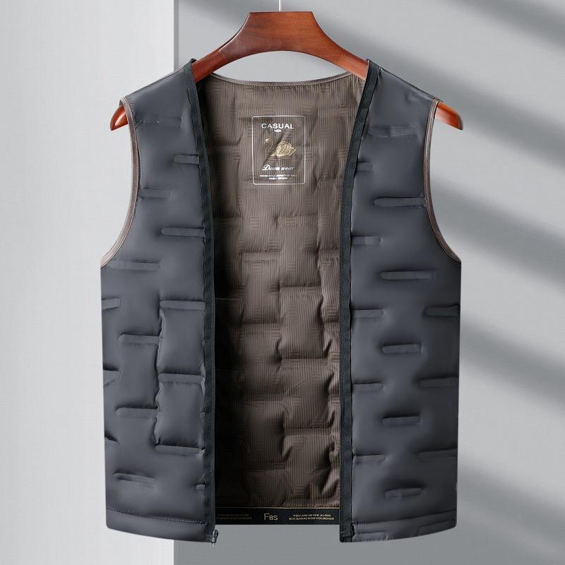 Double-sided Sheep Cashmere Coat Men's Dad Middle-aged Woolen Lapel Plaid Coat Winter Removable Down Liner