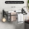 Punch-Free Multi-Bar Bathroom Towel Rack and Hanger Shelf