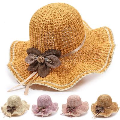 Summer Dayan Beach Hat Breathable Knitted Sunshade Women's Fashion Flower Fisherman's Hat Travel
