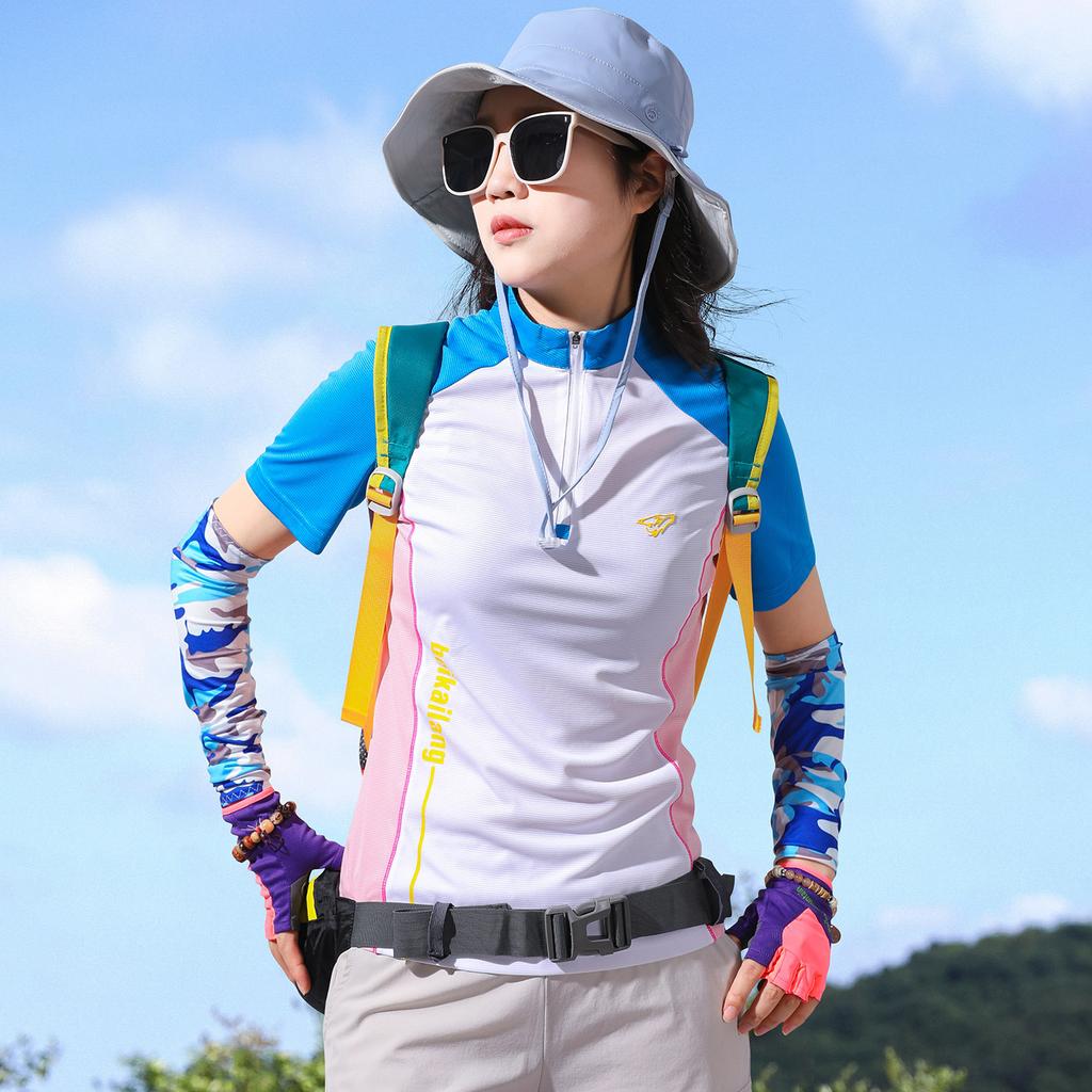 Outdoor quick-drying clothes women's short-sleeved T-shirt color matching light and breathable quick-drying clothes sports running summer