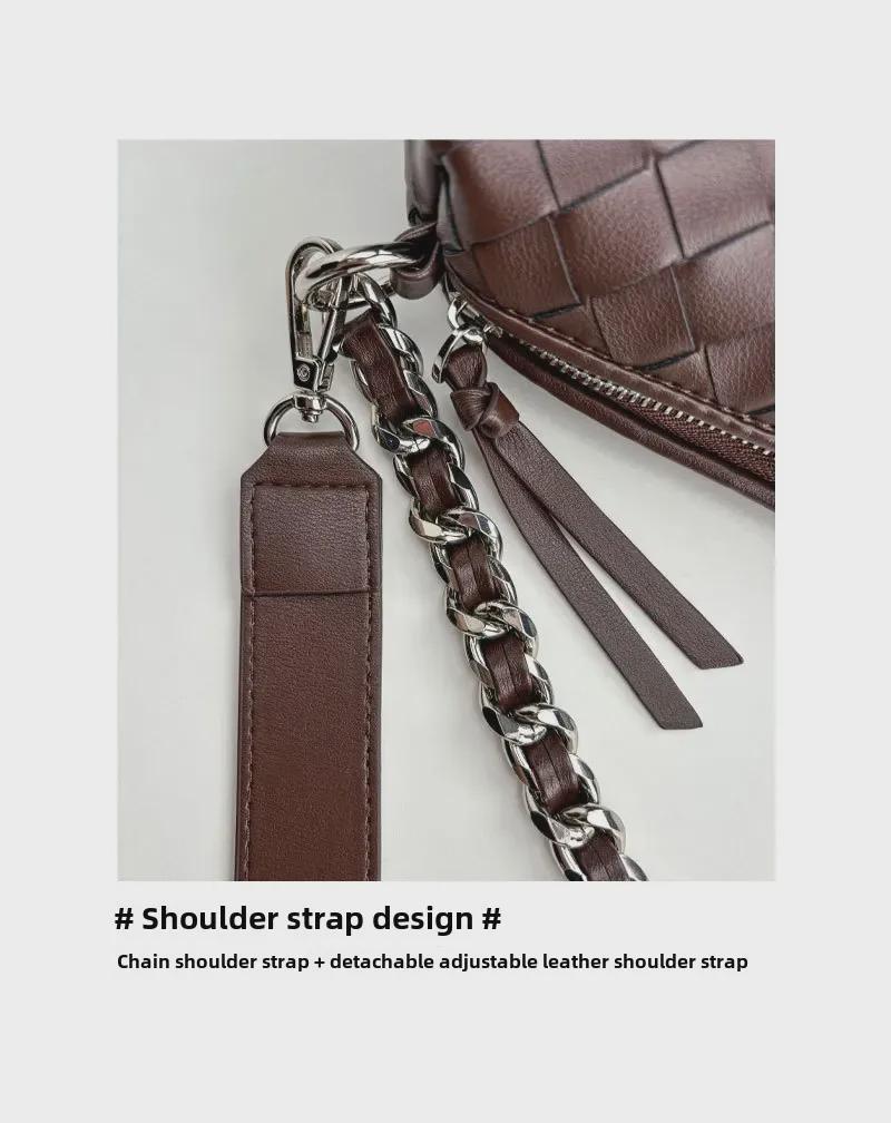 2024 Autumn/Winter Diamond-Patterned Leather Handbag - Trendy Cowhide Shoulder & Messenger Bag for Women