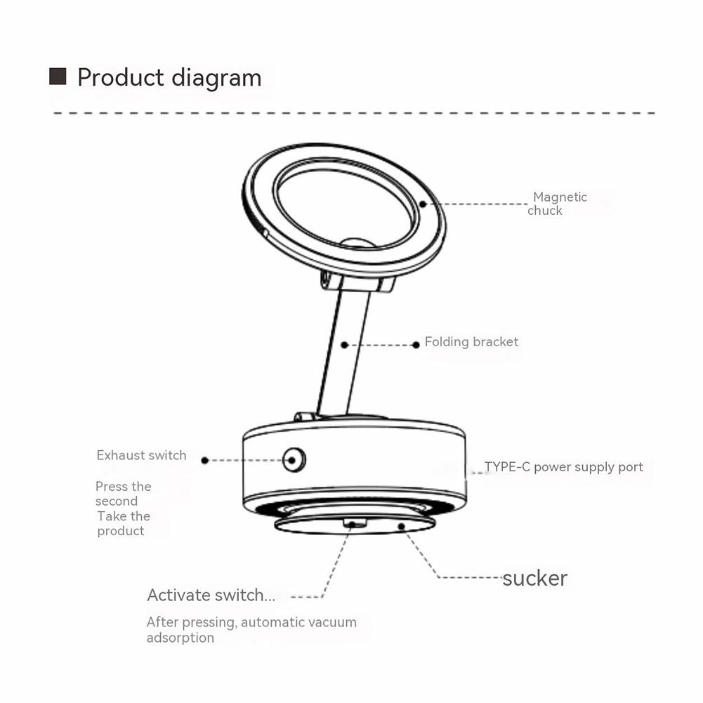 1pcs Electric Suction Cup Mobile Phone Car Holder Portable Desktop Holder New