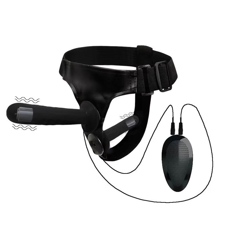 Vibrierendes Strap-On-Geschirr mit Fernbedienung - Dildo-Set für Paare Pegging Duale Stimulationsspiele