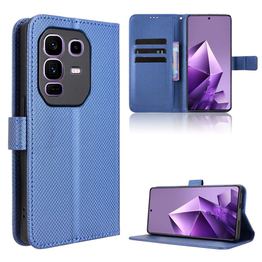 For Infinix Note 50 Pro+ 5G Leather Wallet Case with Strap Diamond Texture Phone Cover