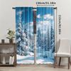 2pcs Rod Pocket Winter Snow Forest Curtains - Easy Hanging for Bedroom   Office   Kitchen   Living Room & Study Decor