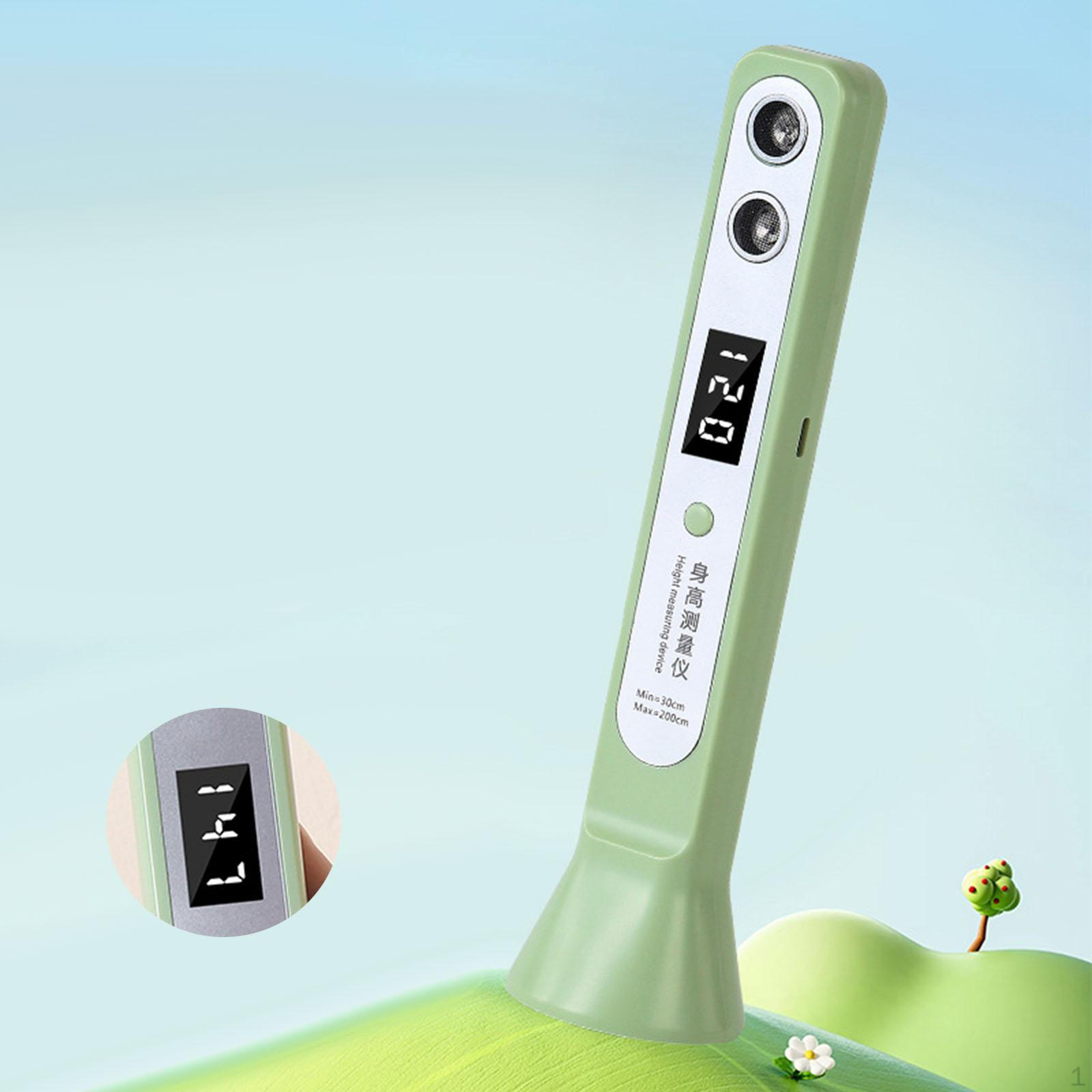 

Digital Height Measurement Tool ,Growth Stature Meter Measure Charging Accurate ,with LED Display зелений