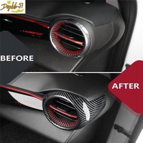Carbon Fiber Front Side Air Outlet Vent Cover Trim For Chevrolet Trax -2024
