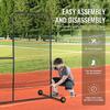 SucceBuy L Screen Baseball for Batting Cage 7x7 ft Softball Safety Screen Body Protector Portable Batting Screen with Carry Bag