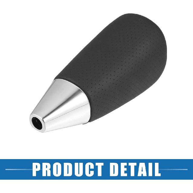 Automatic Transmission Gear Shift Knob for Toyota Land Cruiser 2008-2017 Black Cover Black Faux Leather Perforated