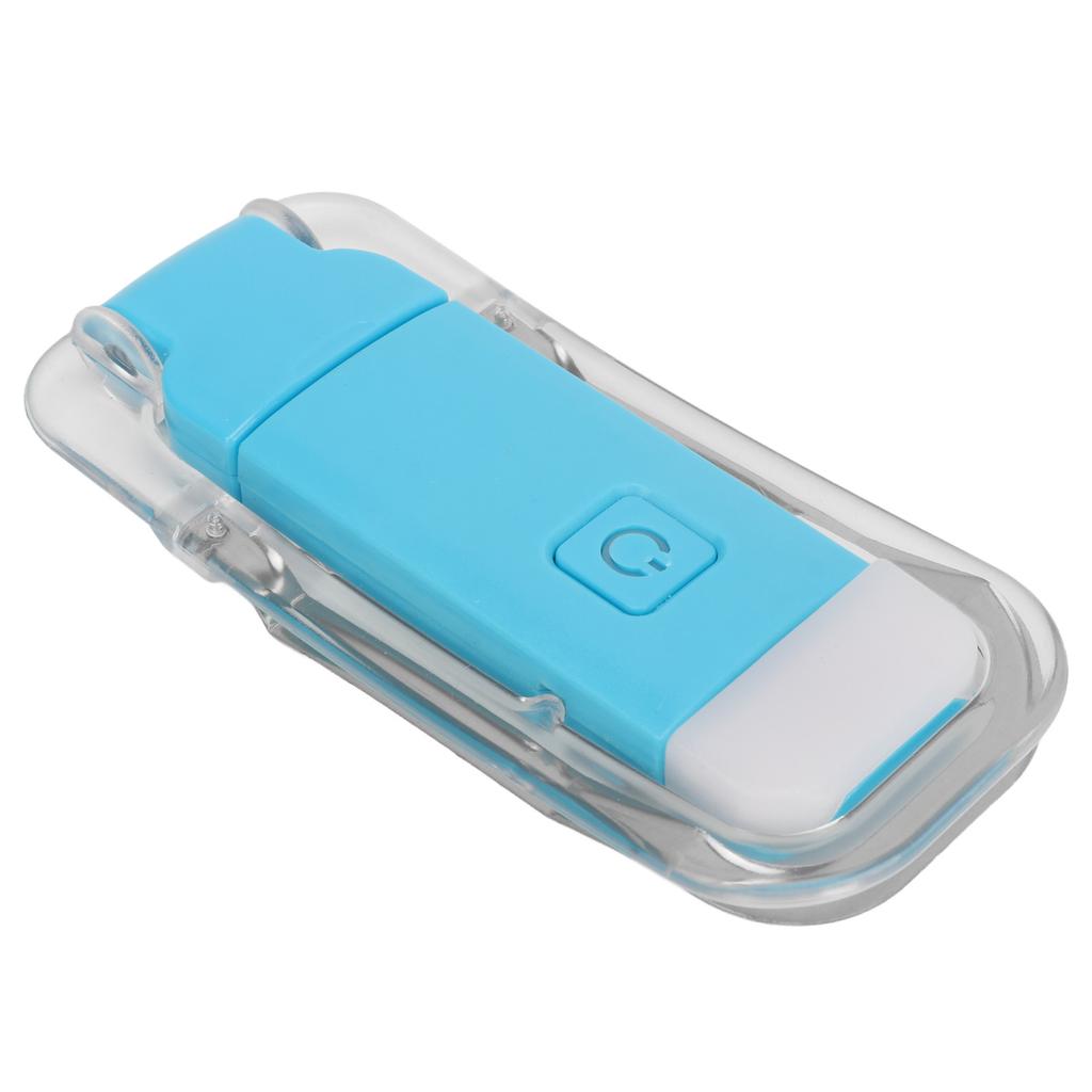 LED Bookmark Light USB Rechargeable 3 Brightness Warm White Light Portable Clip On Reading Lamp for Night Reading Blue