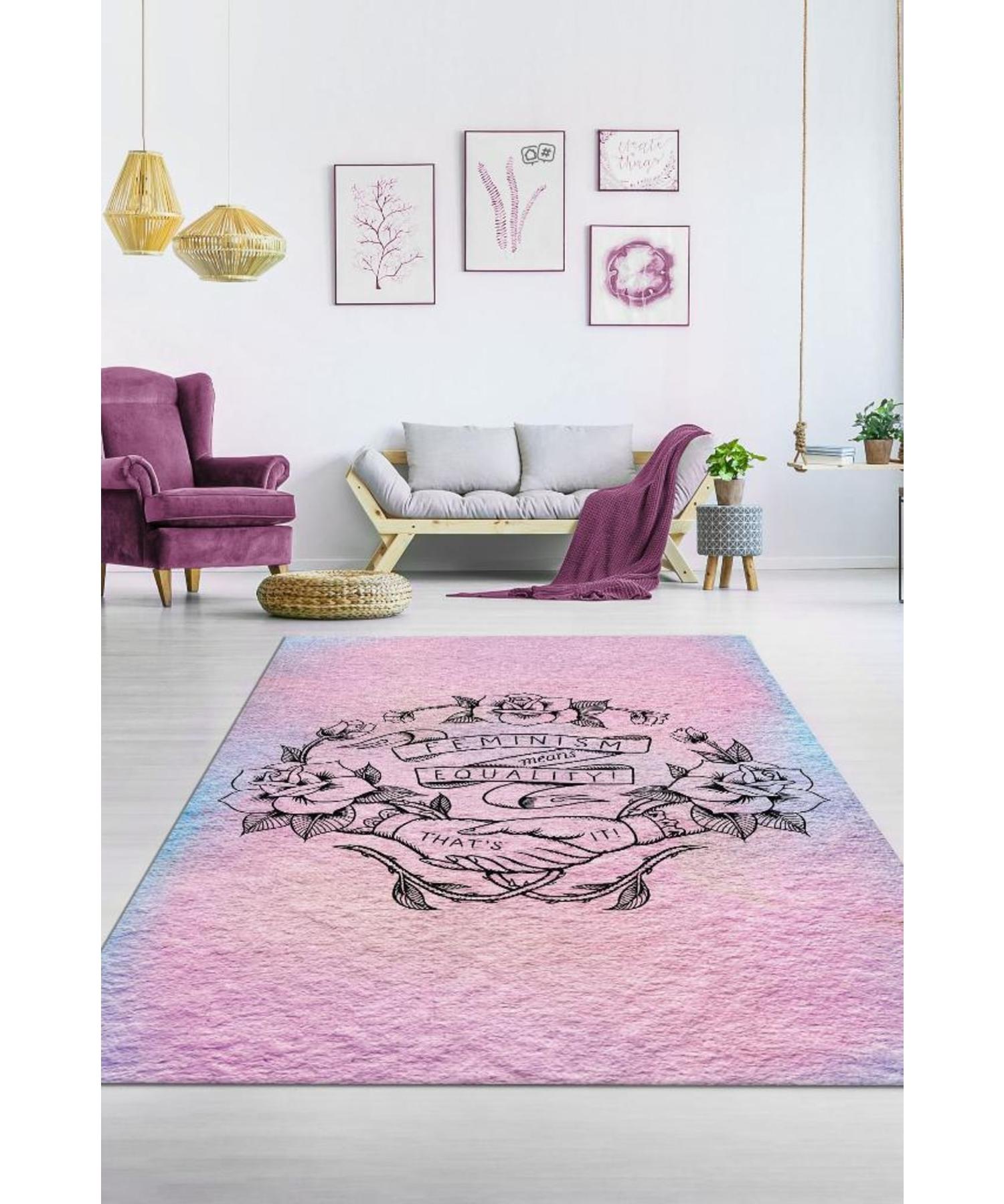 

Only Equality Cotton Woven Base Washable Decorative Carpet