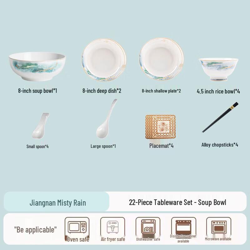 

Elegant Glazed Ceramic Dinnerware Set