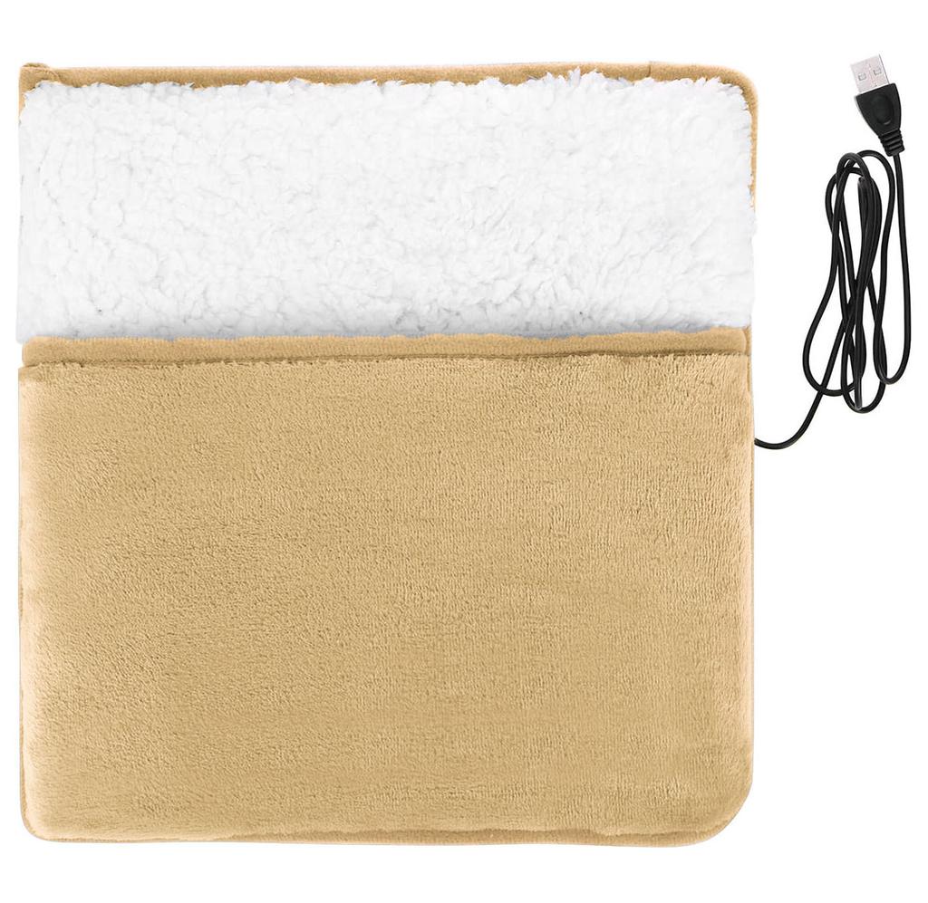 Vinter Elektrisk Fotvärmare USB-laddning Mjuk plysch Tvättbar Fotvärmare Värmare Förbättra sova Hushållsfotvärmematta