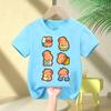 2026 Cute Capybara Funny Print Children's T-shirt Summer Polyester Boys Girls Short-sleeved Shirt Casual Boys Girls Clothes Tee Top
