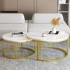 Nordic Light Luxury Round Extendable Coffee Table for Modern Living Room