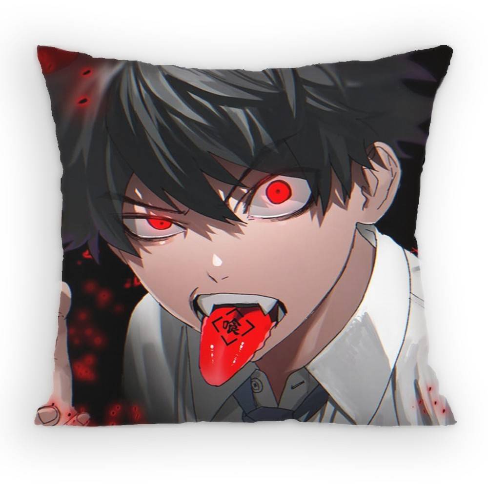 Phantom Busters Mogari Shishikuno PillowCase Sofa Living Room for Bedroom car Headboard Backrest Cushion Square Cushion Nap Time